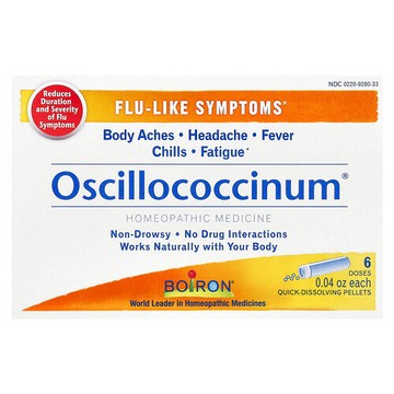 Boiron, Oscillococcinum® 流感樣症狀緩解顆粒，6 份裝，0.04 盎司/份