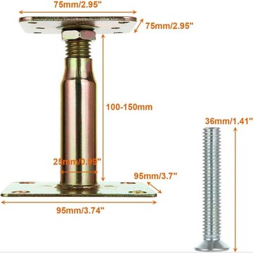 廠家直供批發地板重型屋頂鍍鋅可調節高架柱支撐底座支撐架底座
