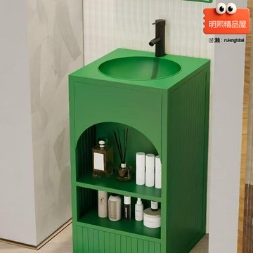 【網紅復古】工業風洗手盆 立柱盆 一體盆 落地盆 陶瓷盆 酒吧餐廳 家用商用 防水防潮 多尺寸可選