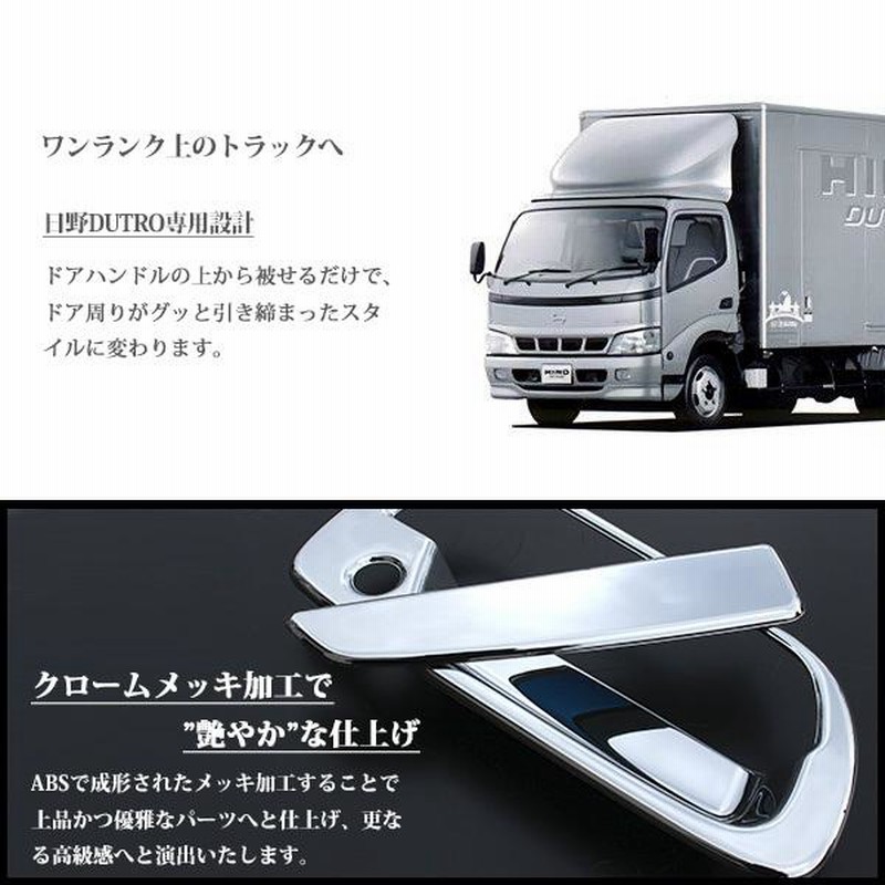 日野デュトロ トヨタダイナ トヨエース メッキ ドア ドアノブ カバー