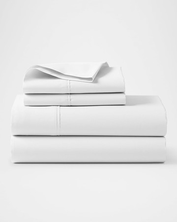 Organic 464 Percale Flat Sheet, QUEEN
