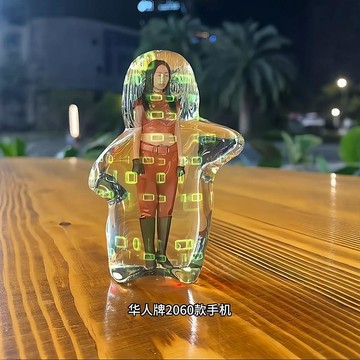 💯桃園出庫-夯貨熱銷中💯【傻妞和豆包】2060款傻妞水晶娃娃魔幻手機手持透明擺件童年回憶