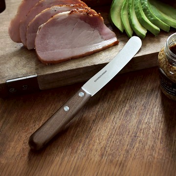 櫻桃木柄不鏽鋼奶油果醬抹刀 單一規格