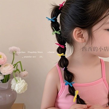 台灣出貨 嬰兒童韓係手工拇指寶寶可愛迷你小皮筋女童頭繩 髮圈 兒童髮飾 兒童髮夾 髮束 兒童髮圈 女童 蝴蝶結髮圈
