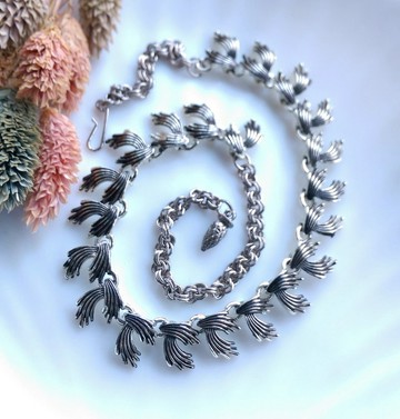 Vintage Jewelry 銀色調 個性 項鍊 頸鍊 短鍊