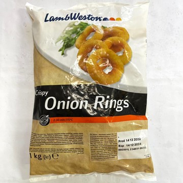 【億明食品】LambWeston藍威斯頓 OR2洋蔥圈 1kg｜外酥內嫩｜濃郁洋蔥香氣｜速食餐點首選｜簡單加熱即享酥脆