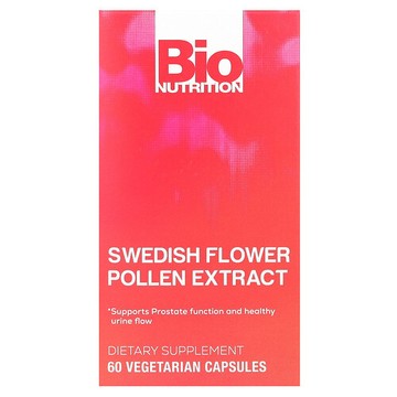 Bio Nutrition, 瑞典花粉提取物，500 毫克，60 粒素食膠囊