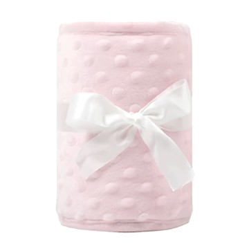 Vanibaby 嬰兒床防咬布圍  粉紅豆豆絨  1組  (128 x 18cm) + (68 x 18cm)