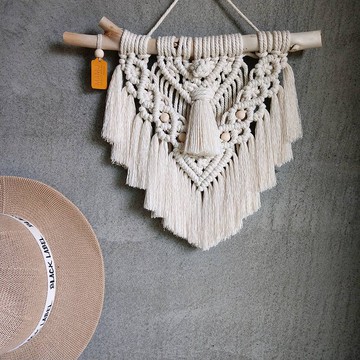 macrame 流蘇 編織 掛飾 -雙