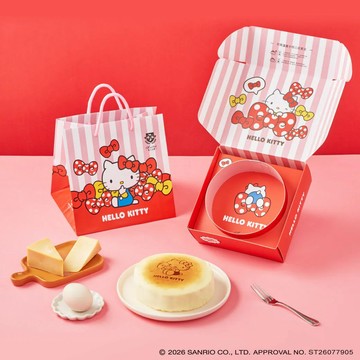 【起士公爵】Hello Kitty 聯名首發 純粹原味乳酪蛋糕 6吋｜蝴蝶結款