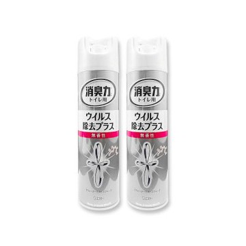 (2罐超值組)日本ST雞仔牌-消臭力浴廁空間瞬效消臭噴霧280ml/罐-無香粉(如廁後空氣清新劑,布製馬桶坐墊套脫臭防異味,廁所腳踏墊除臭,衛浴環境淨味清新)