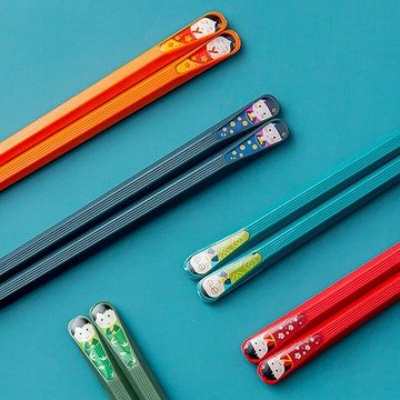 日式合金筷子家用高檔一人一筷防滑防潮耐熱家庭分餐快子組合套裝