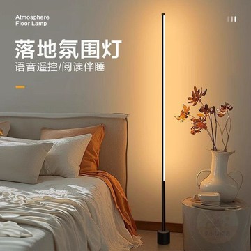 ⏳倒數出清⏳落地臺  燈  智能語音客廳臥室氛圍沙發旁高級感閱讀立式  燈  新款