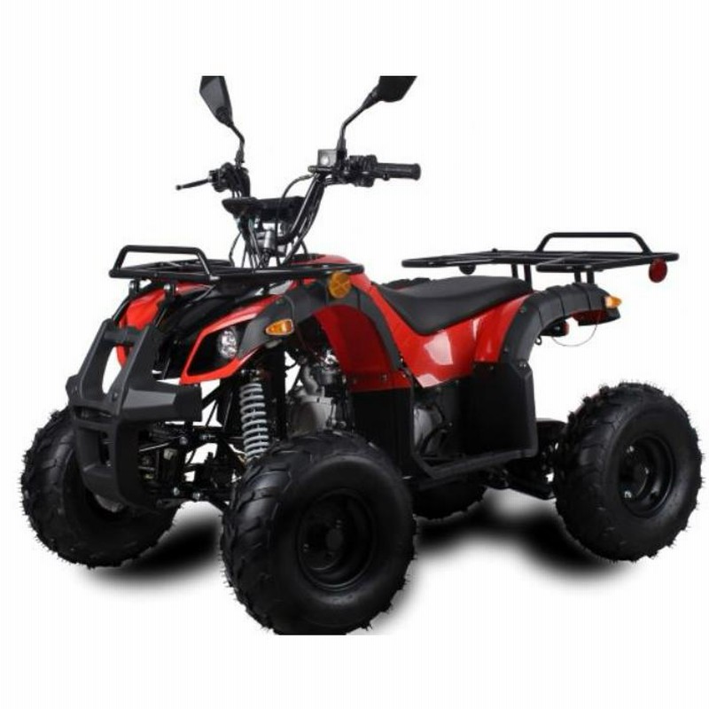 織り柄チェック 即納-赤色-四輪バギー50cc（キット）ATV前進1速バック