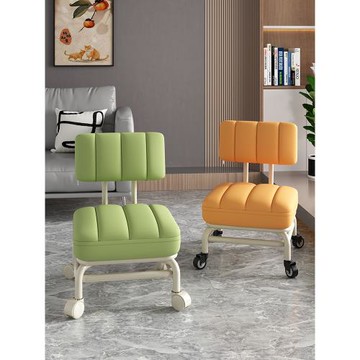 三夢帶萬向輪小凳子家用滑輪矮凳兒童學步凳客廳小椅子帶娃神器凳