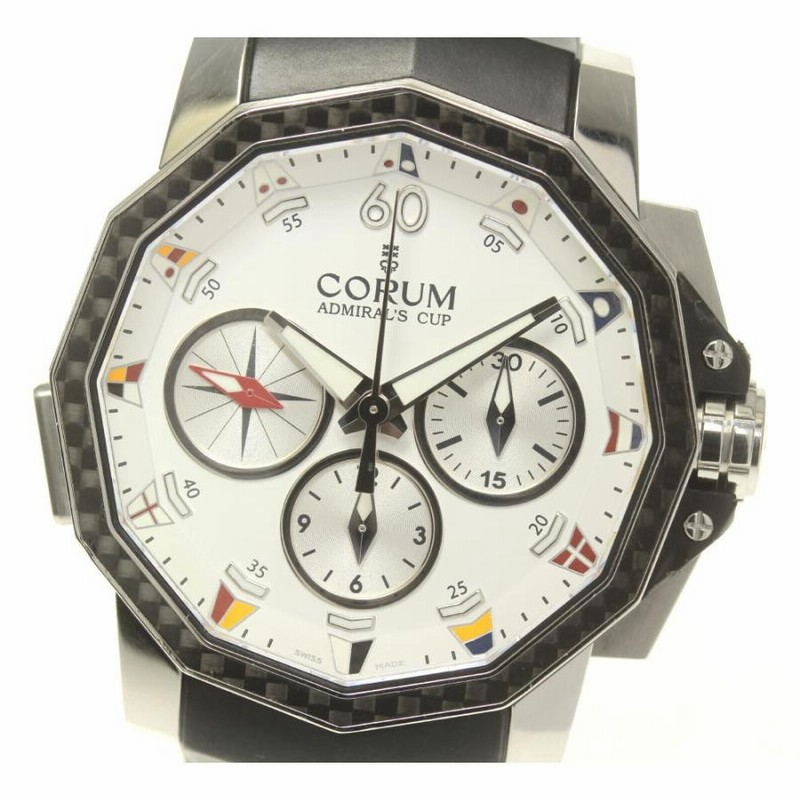 ☆良品【CORUM】コルム アドミラルズカップ クロノグラフ 01.0035 自動巻き メンズ | LINEショッピング