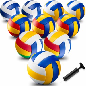 Syhood 10 Pcs Official Size Volleyballs Soft Beach Volley Ball with Pump Needle Indoor Outdoor Volleyball for Girls Youth