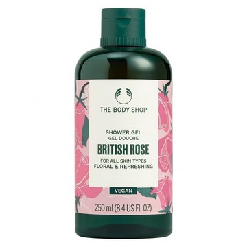 THE BODY SHOP 美體小舖 台灣公司貨 嫩膚沐浴膠 英皇玫瑰  1個  250ml