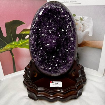 79號4.19kg頂級烏拉圭拋光皮 紫水晶恐龍蛋晶洞ESPa+♥️紫水晶簇花 紫水晶洞 紫晶洞 晶洞 水晶 A3328