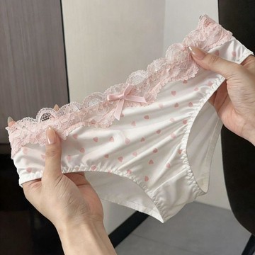 DUYI~夢詩 內褲女純欲甜美爆款小清新蕾絲花邊低腰蝴蝶結少女舒適三角褲