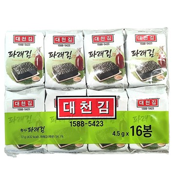 Daechungim 大川 海青菜海苔 16入  72g  1袋