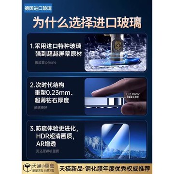 適用蘋果15promax鋼化膜高清iphone16promax防窺Plus手機17貼膜14防偷窺13新款12保護11全屏覆蓋15防爆防指紋