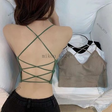 🎇免運特價✨美背弔帶背心運動內衣女學生韓版抹胸防震裹胸文胸聚攏胸罩無鋼圈#免運
