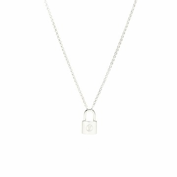 Louis Vuitton路易威登 LV飾品 Silver Lockit 鎖頭造型純銀項鍊(銀色)