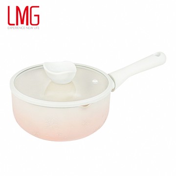 【LMG】雪櫻日式不沾雪平鍋-櫻花粉20cm
