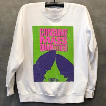 ins超火潮流涂鴉印花波普藝術vintage美式長袖衛衣復古小眾情侶裝