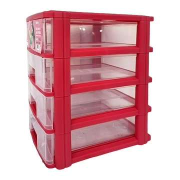 SHUTER 樹德 魔法收納力A4玲瓏盒 PC-2104 275W x 350D x 400H mm  粉紅色  4層