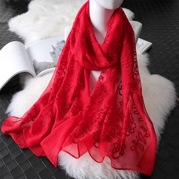 紅色絲巾圍巾女士真絲媽媽2026馬本命年披肩薄款新年過年禮物高端