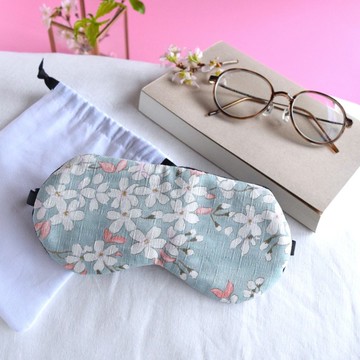 日本眼罩 SAKURA | Blue | 可調整長度|有附收納袋|畢業