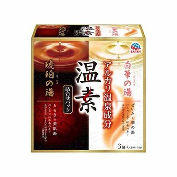 地球製藥溫素鹼性湯泉粉琥珀與白華40g6包