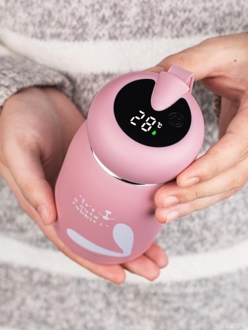 兒童保溫杯 智慧測溫迷你保溫杯女學生簡約便攜小巧可愛少女心ins兒童水杯子 【年終特惠】