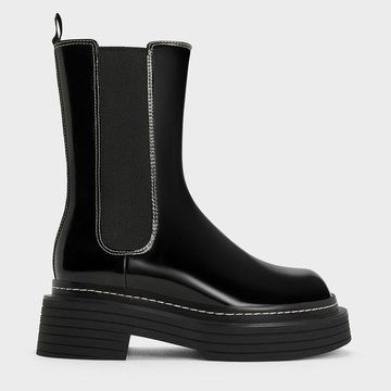 厚底切爾西中筒靴