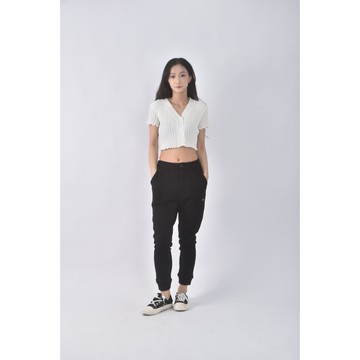 (S) 高腰質感黑色長褲二手衣