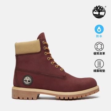 Timberland 男款酒紅色燈芯絨領特別款Timberland® Premium防水6吋靴|A2P6WEQ3