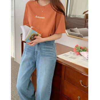 Trendywhere Trendywhere Amour Letter Print Tee Free (XS-M)-上衣