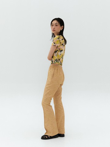 Sand pin - tuck pants - Yellow