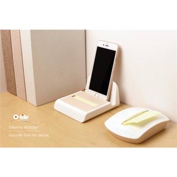 O-LIFE - S-335 手機架便利貼座 - 內含便利貼 ( 抽取式設計 / 辦公文具 / 禮物禮品 / 手機角架支架 )