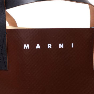 30% OFF マルニ Marni TRIBECAショッピングバッグ PVC ライトベージュ