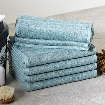觸感柔軟 居家運動 運動毛巾 20 x 100 cm  5個  灰薄荷