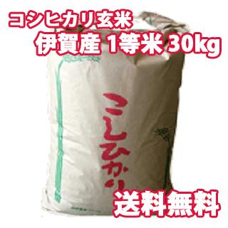 令和5年産  三重県伊賀産 コシヒカリ 玄米 １等米３０Ｋｇ 送料無料 米 コメ お米 30キロ こしひかり