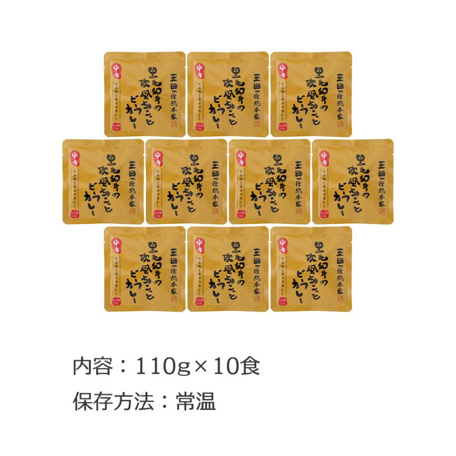 三田屋総本家 黒毛和牛の欧風ちょこっとビーフカレー（10食） レトルト お取り寄せグルメ お中元 お歳暮 プレゼント 贈り物 お祝い 内祝い 御中元