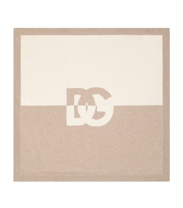 Dolce & Gabbana Kids Cotton-Silk Dg Logo Blanket