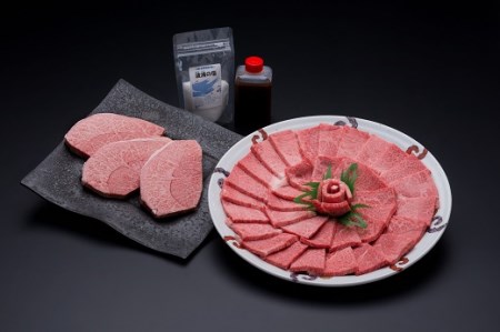 希少部位ミスジステーキ300ｇ＆カタ焼肉500ｇセット（特製タレ＆塩付き） J230