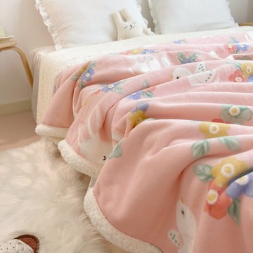 牛奶絨毛毯法蘭絨空調毯辦公室午睡毯子單人秋冬季蓋水晶絨珊瑚絨