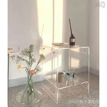 全新 特價 北歐亞克力簡約沙發小邊幾透明床頭櫃設計師網紅ins創意儲物茶幾