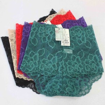 蒂芊廷新款女士內褲 全蕾絲性感高腰三角褲 植物花卉無痕鏤空修身